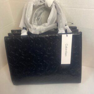 Calvin Klein Edie Logo Embossed Top Handle Bag (NEW)